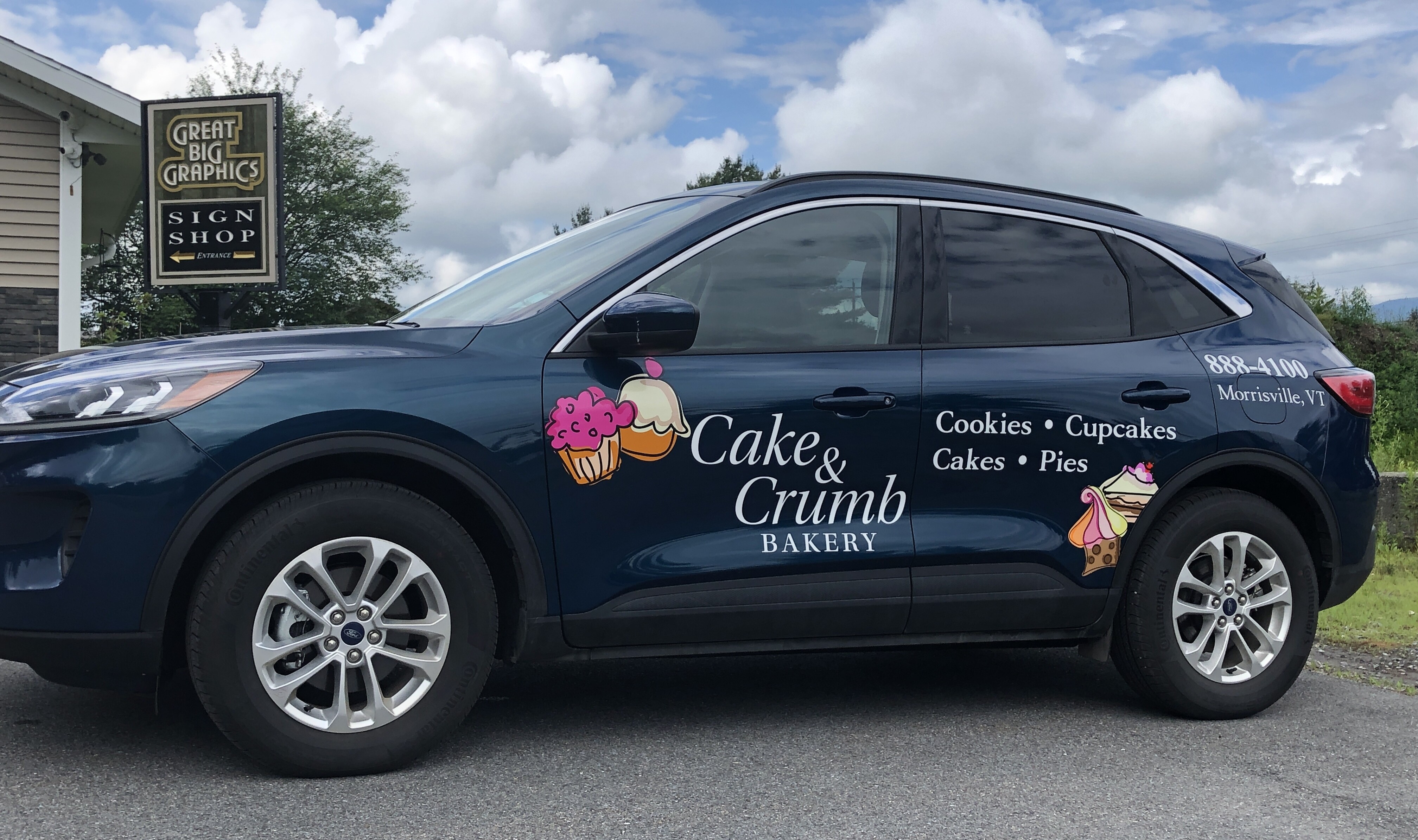 cake and crumb vehicle graphics