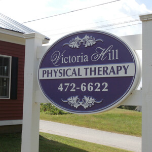 Victoria Hill carved sign