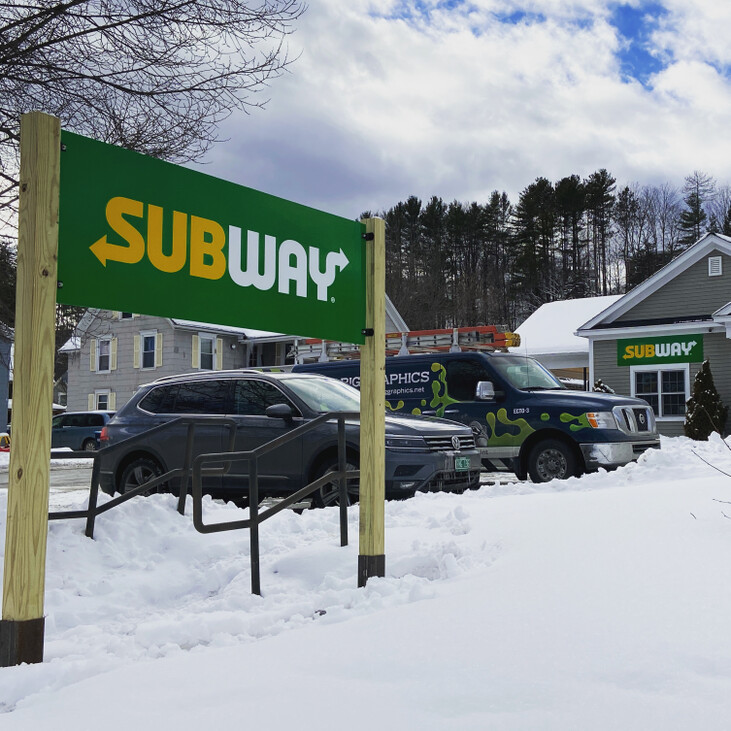 subway sign outdoor graphics