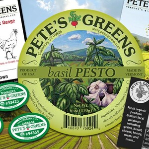 pete's greens graphics printed