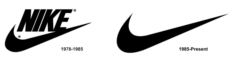 Nike Logo and Brandmark Evolution 1985 - 2022
