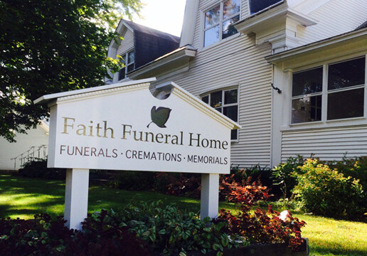 Faith Funeral Home sign