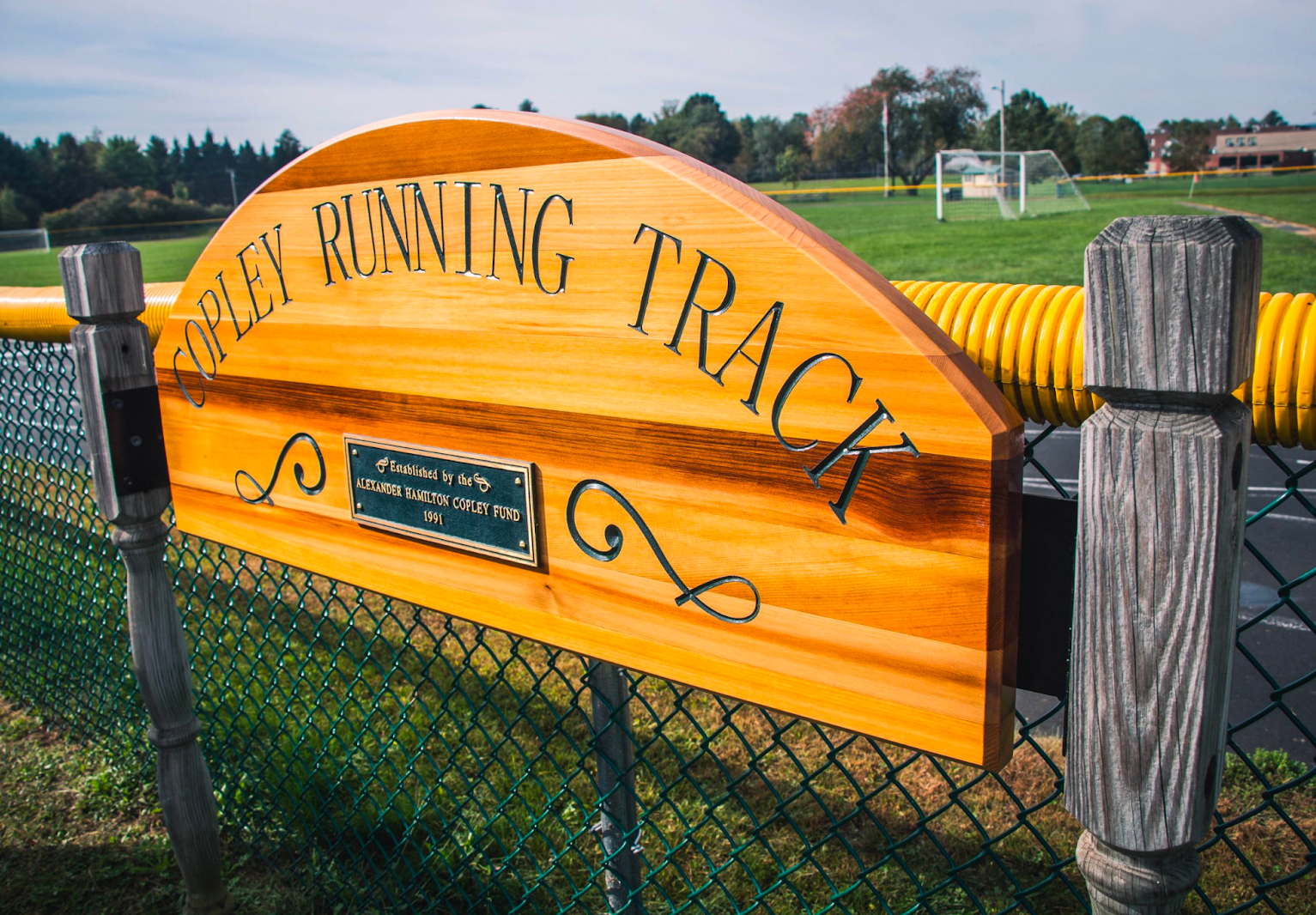 Copley Running Track sign