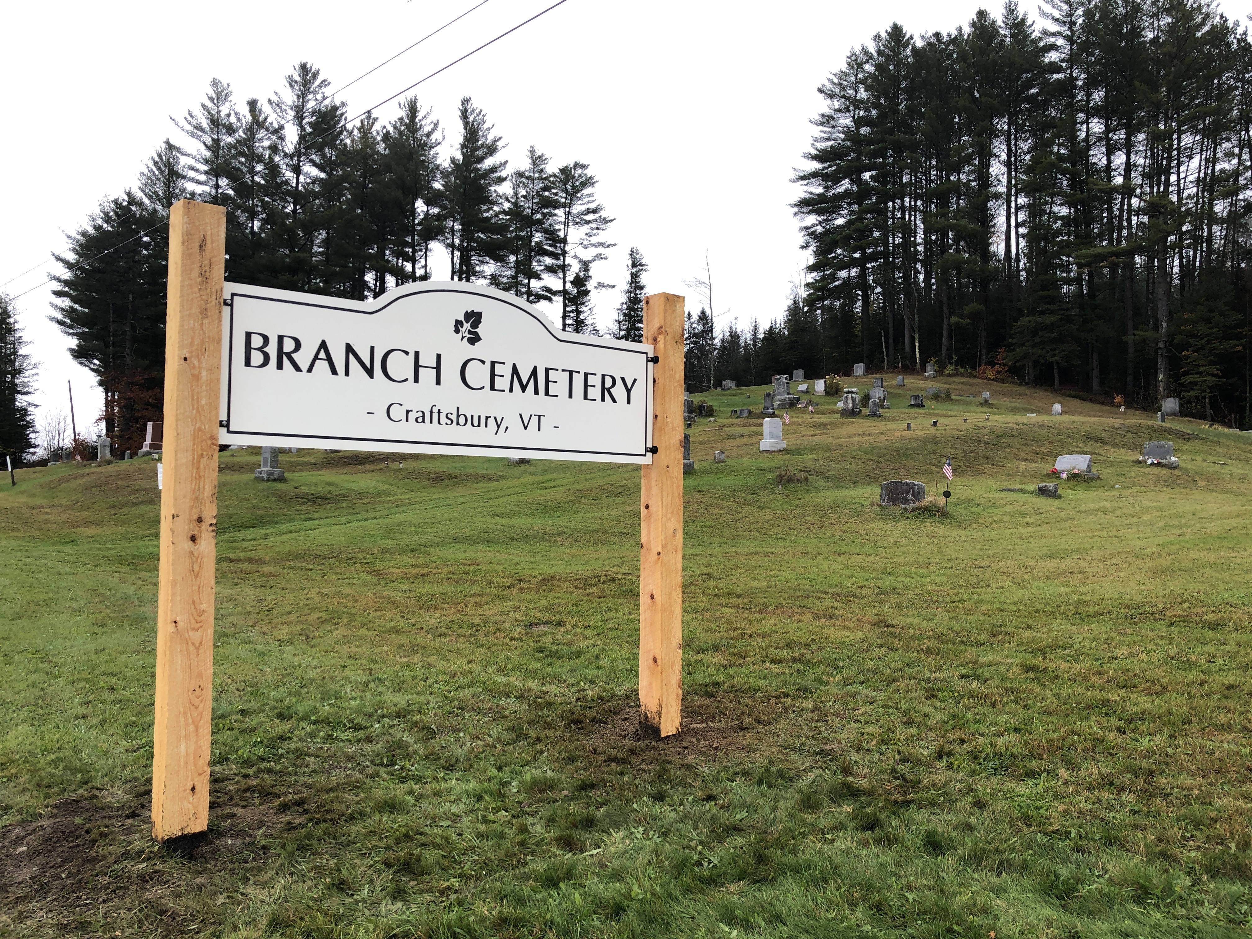 Branch Cemetery ColorCore sign by Great Big Graphics