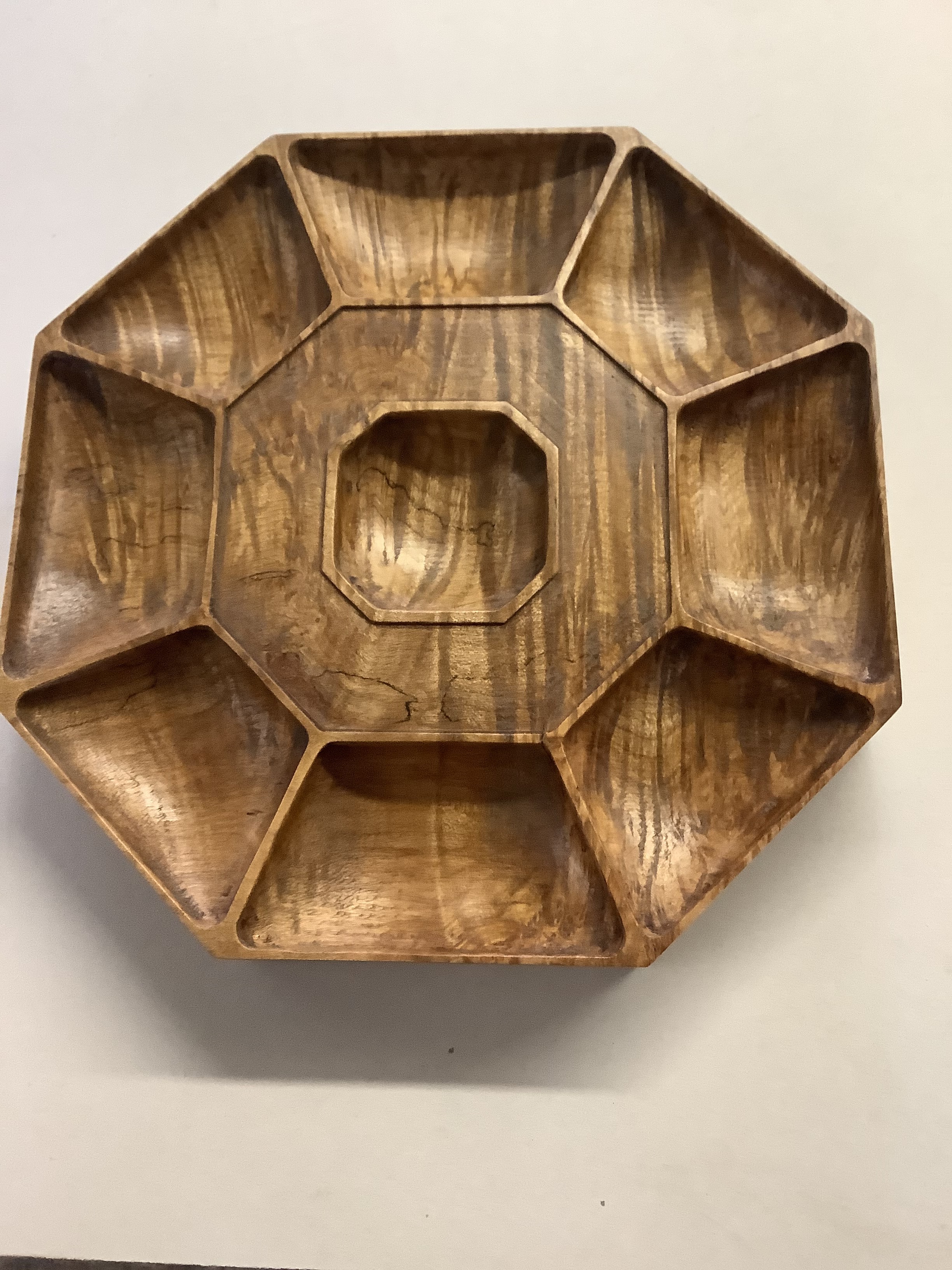 Wood carved with a CNC router