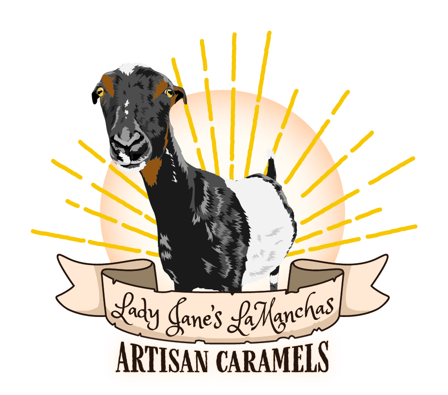 Lady Jane's LaManchas Artisan Caramels logo by Great Big Graphics