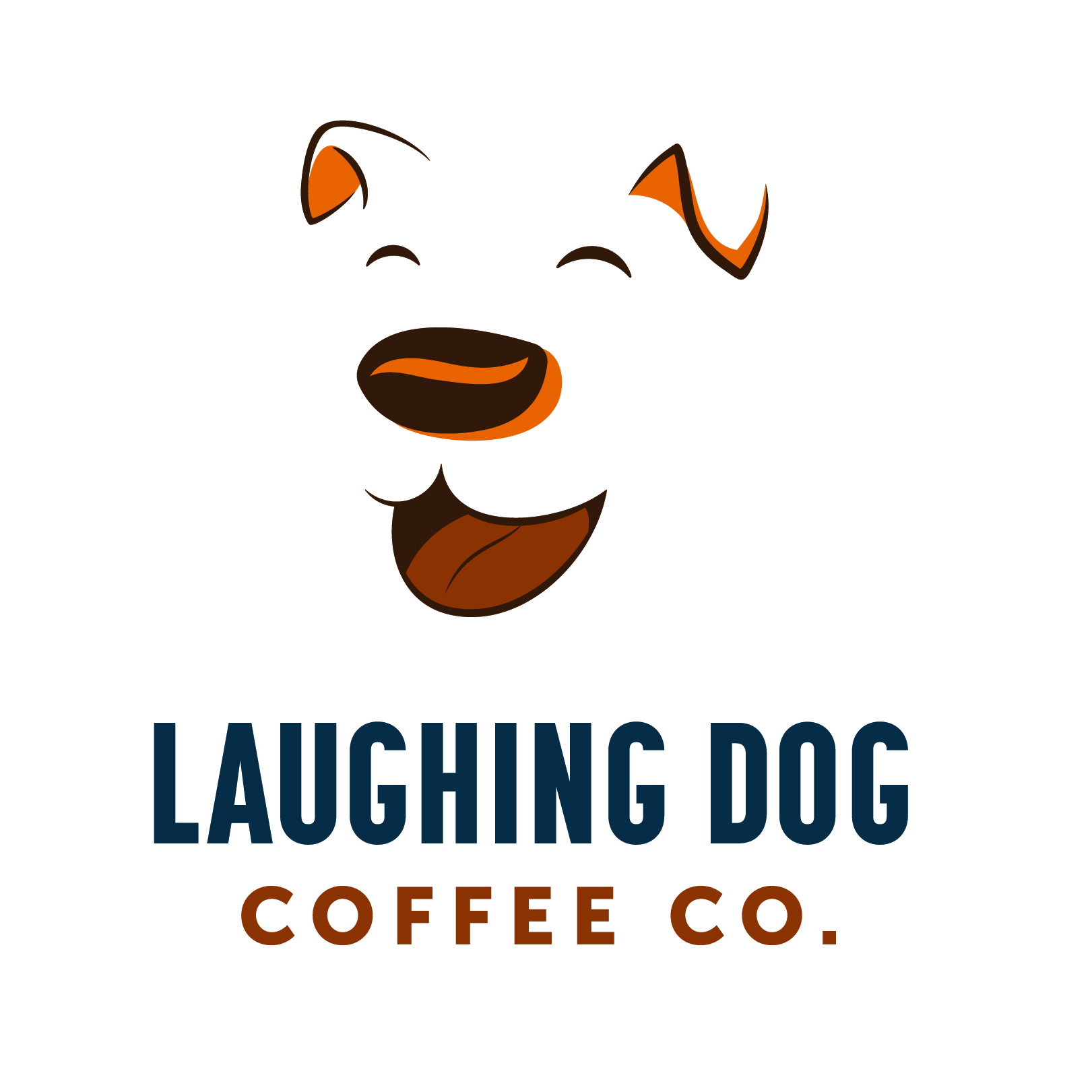 laughing dog coffee co logo by Great Big Graphics