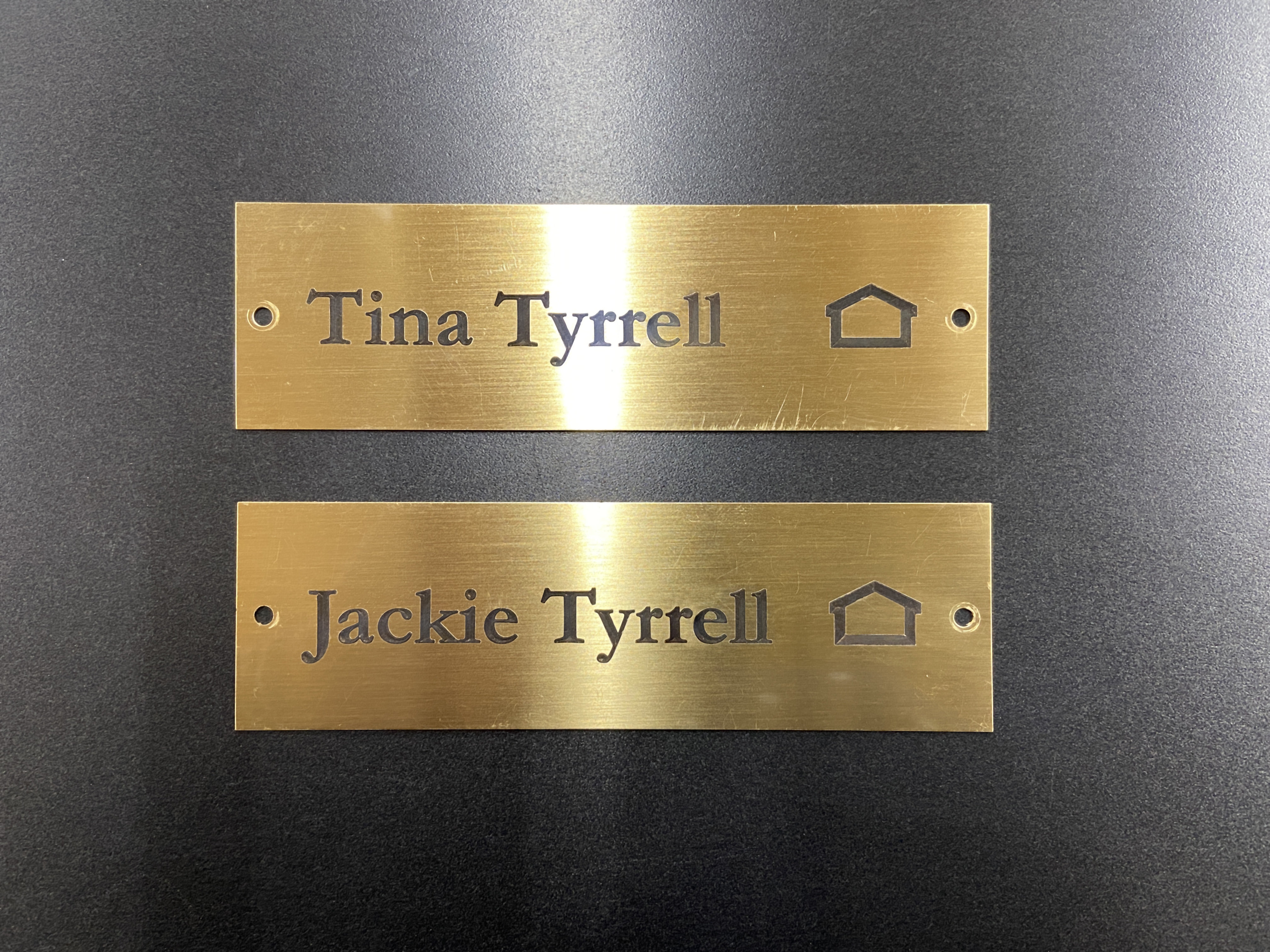 Name plaques engraved