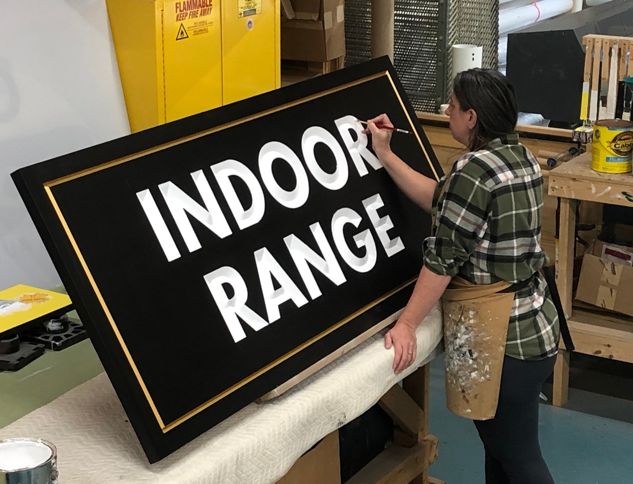 custom indoor range sign by Great Big Graphics